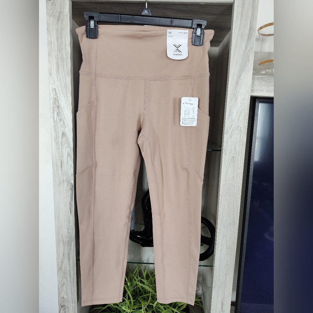 Xersion leggings crop leggings color nude new with tags size M
